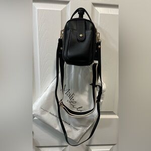 Mali + Lili Gail Phone Black Pebbled Crossbody Bag With Dustbag.